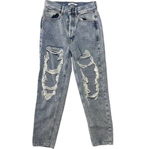 Pacsun Ultra High Rise Slim Jeans Light Wash Distressed Women’s Size 26